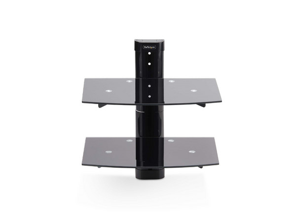 Estante Flotante StarTech 2B-WALL-MOUNT-SHELF para Equipos AV con Montaje en Pared y Altura Ajustable, Vidrio Templado Color Negro.