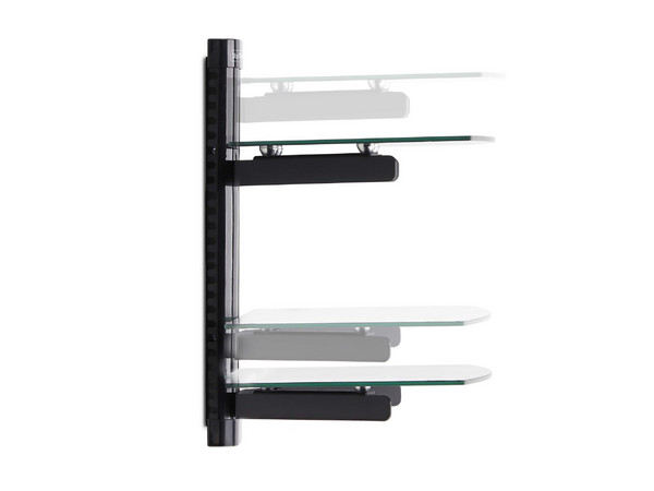 Estante Flotante StarTech 2B-WALL-MOUNT-SHELF para Equipos AV con Montaje en Pared y Altura Ajustable, Vidrio Templado Color Negro.