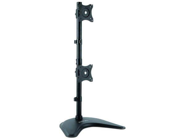 Soporte Vertical de Acero de Servicio Pesado para dos Monitores, Base Ajustable VESA para Pantallas de 13