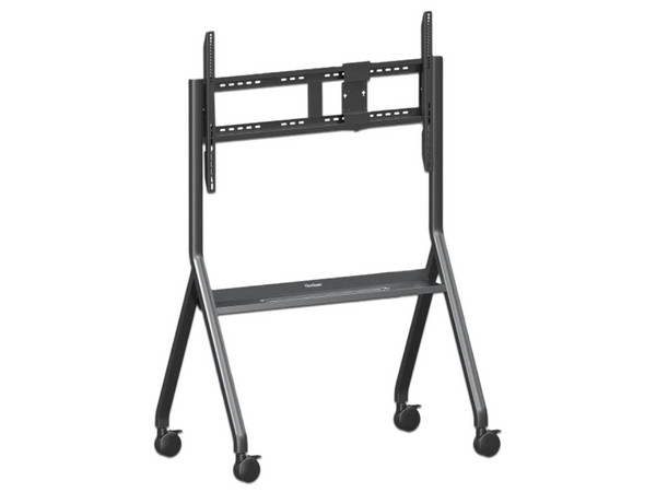 Soporte Mobil Slim ViewSonic VB-STND-009 Altura ajustable y ruedas giratorias con freno. Color Negro.