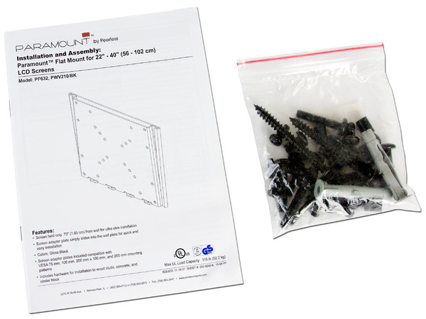 Paramount Soporte de Pared para TV LCD de Pantalla Plana 22