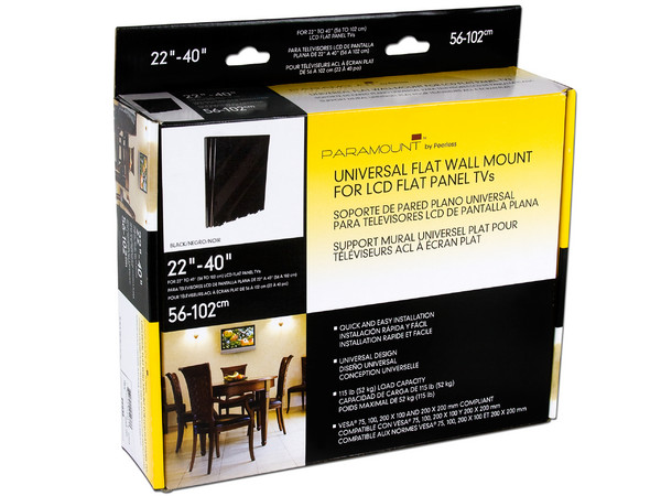Paramount Soporte de Pared para TV LCD de Pantalla Plana 22