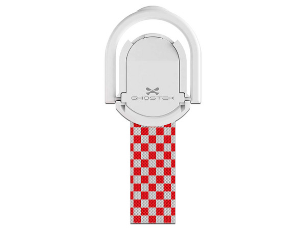 Soporte universal PopSocket Ghostek GHOLP006 para smartphone con imán para automóvil. Color Blanco y Rojo.