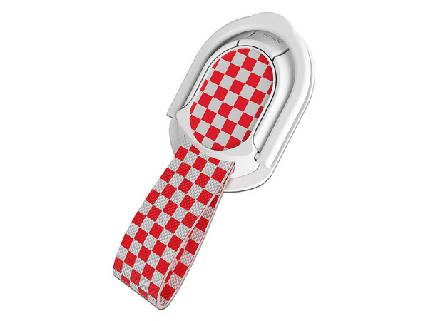 Soporte universal PopSocket Ghostek GHOLP006 para smartphone con imán para automóvil. Color Blanco y Rojo.