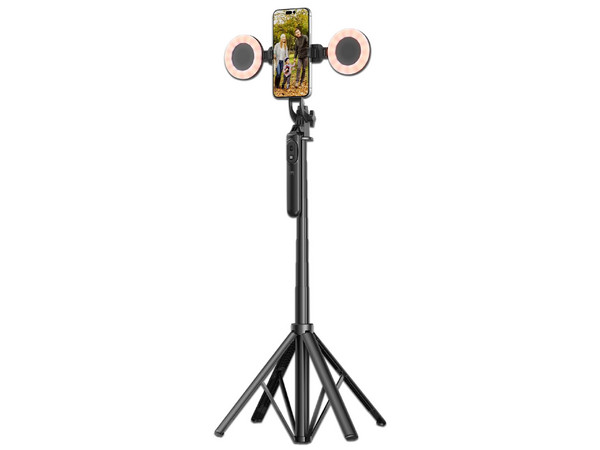 Soporte con tripié telescópico MyBat TT-RCLSEL010 selfie stick universal para smartphone.