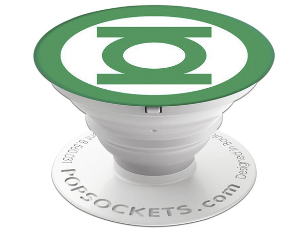 Soporte universal PopSockets con adhesivo para smartphone diseño ícono Linterna Verde.