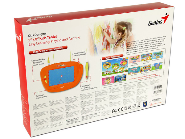 Tableta Infantil Genius Kids Designer, para aprender, jugar y pintar.