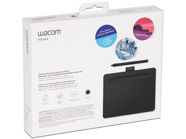 Tableta gráfica Wacom Intuos Small, USB. Color Negro.