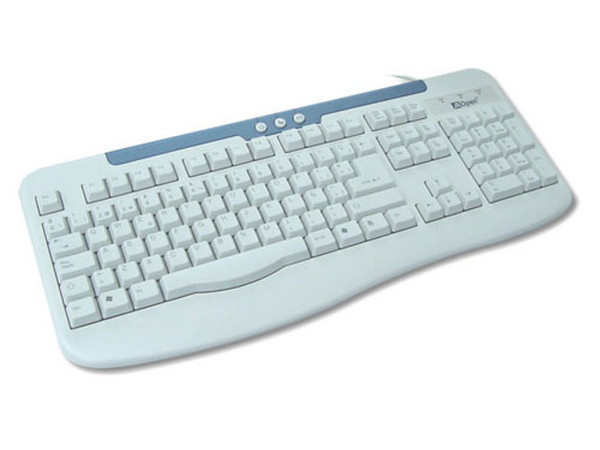 Teclado Aopen, PS2, color gris.