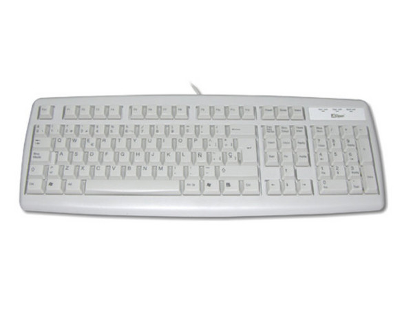 Teclado AOpen Español KB-858, Color Gris