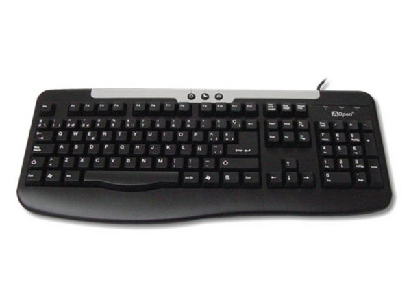 Teclado AOpen Multimedia KB-821 color Negro