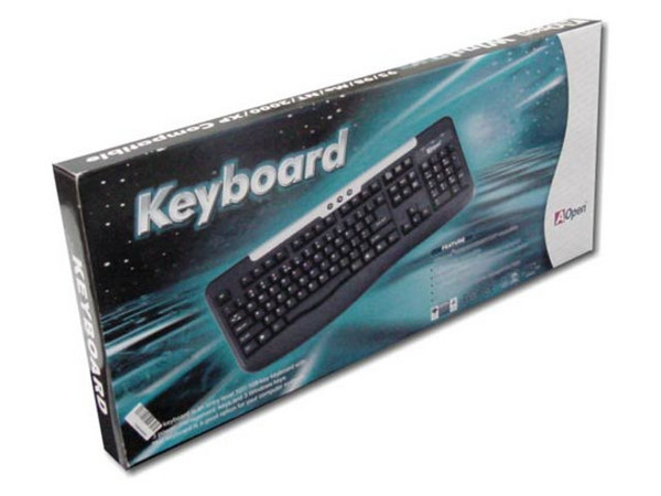 Teclado AOpen Multimedia KB-821 color Negro