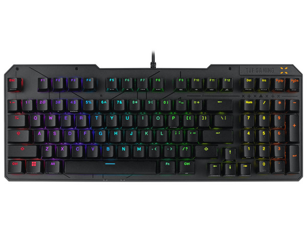 Teclado ASUS TUF K3 Gen II RA07 Óptomecánico, Teclas Programables, Iluminación RGB, Color Negro.