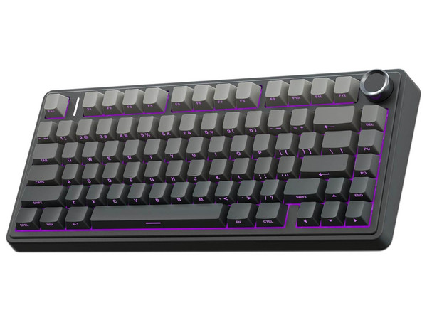 Teclado Mecánico AULA F75, RGB, Switch Hot Swap, USB Tipo C. Color Negro. (Versión en Inglés).