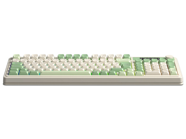 Teclado Gamer AULA S99 Pro, Iluminación RGB, Bluetooth, Receptor USB, USB Tipo C. Color Verde. (Versión en Español).