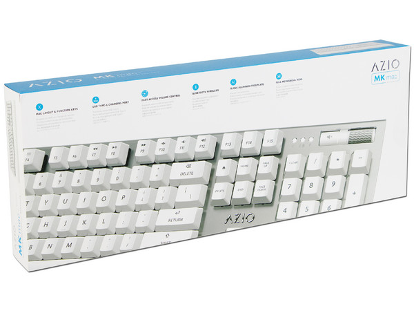 Teclado mecánico inalámbrico AZIO MK-MAC-BT01 para MAC, Bluetooth.