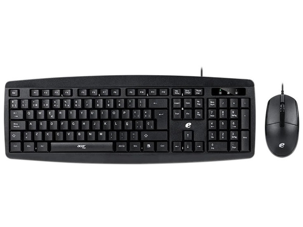 Kit de Mouse y Teclado ACER EAK030, USB. Color Negro.