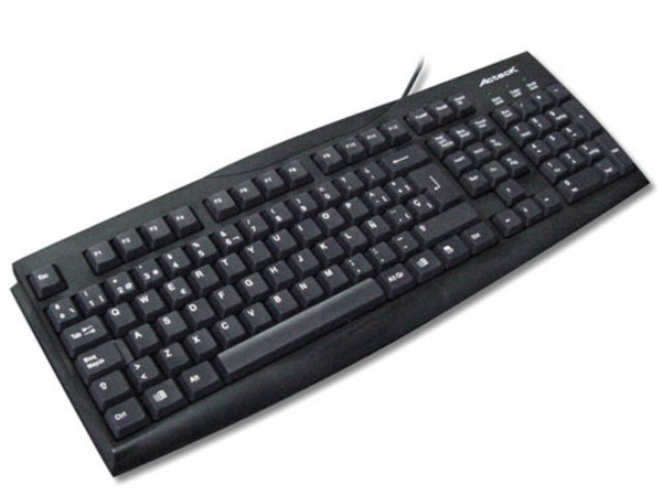 Teclado Acteck Convencional, color negro.