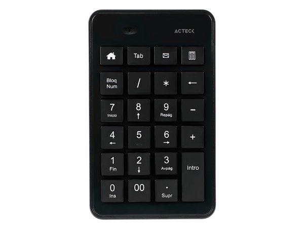 Teclado Numérico Acteck Inspire TI450, Bluetooth, USB. Color Negro.