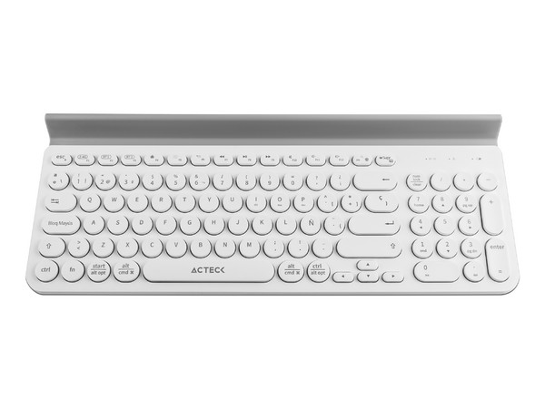 Teclado Inalámbrico Acteck TI695, Bluetooth, Color Blanco.