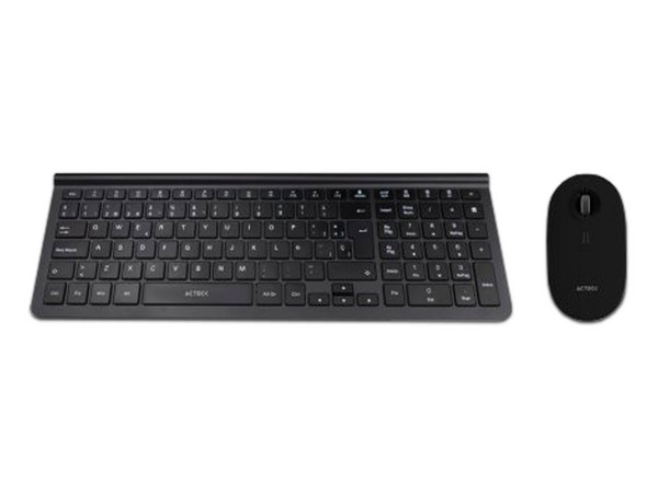 Kit de Teclado y Mouse inalámbricos Acteck Creator Edge MK675, 1600 DPI, color negro.