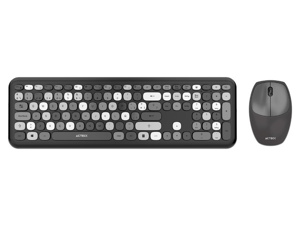 Teclado y Mouse Inalámbricos Acteck Creator Chic MK475, Receptor USB, Español. Color Negro.