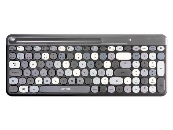 Kit de Teclado y mouse Inalámbricos Acteck Creator Chic MK470, receptor USB, color Gris.