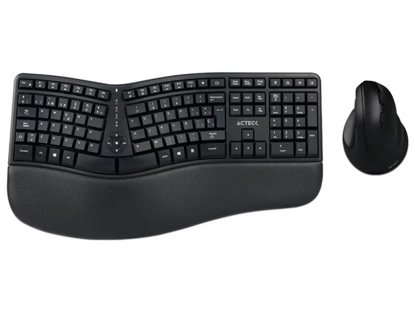 Kit de Teclado y Mouse Acteck Creator Virtuos Fitt MK770, Ergonómico, Bluetooth, Color Negro.