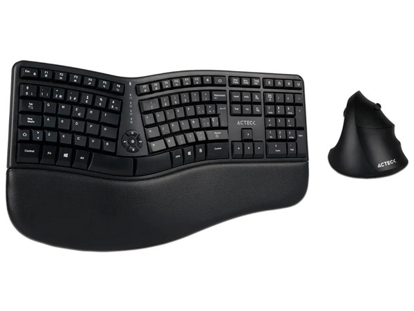 Kit de Teclado y Mouse Acteck Creator Virtuos Fitt MK770, Ergonómico, Bluetooth, Color Negro.