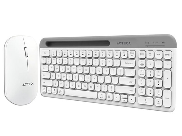 Kit de Teclado y Mouse Acteck Creator Virtuos Silk MK720, Bluetooth, Color Blanco.