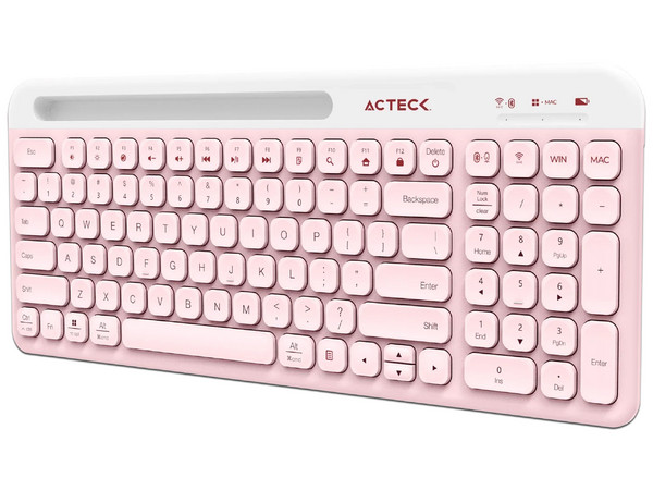 Kit de Teclado y Mouse Acteck Creator Virtuos Silk MK720, Bluetooth, Color Rosa.