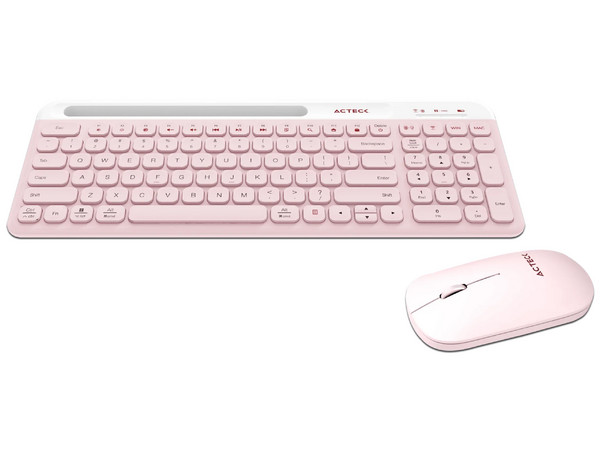 Kit de Teclado y Mouse Acteck Creator Virtuos Silk MK720, Bluetooth, Color Rosa.