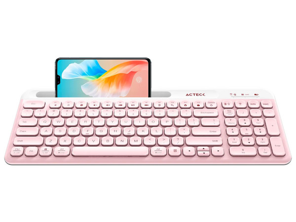 Kit de Teclado y Mouse Acteck Creator Virtuos Silk MK720, Bluetooth, Color Rosa.