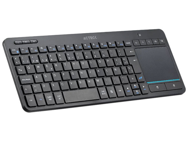 Teclado Inalámbrico Acteck Inspire Smart TI707, 2 Modos Bluetooth, Touchpad. Color Negro.