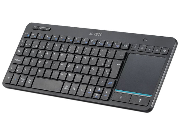 Teclado Inalámbrico Acteck Inspire Smart TI707, 2 Modos Bluetooth, Touchpad. Color Negro.