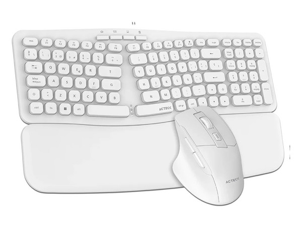 Kit de Teclado y Mouse Acteck Creator Ultra Confort MK650, Inalámbrico, Color Blanco.