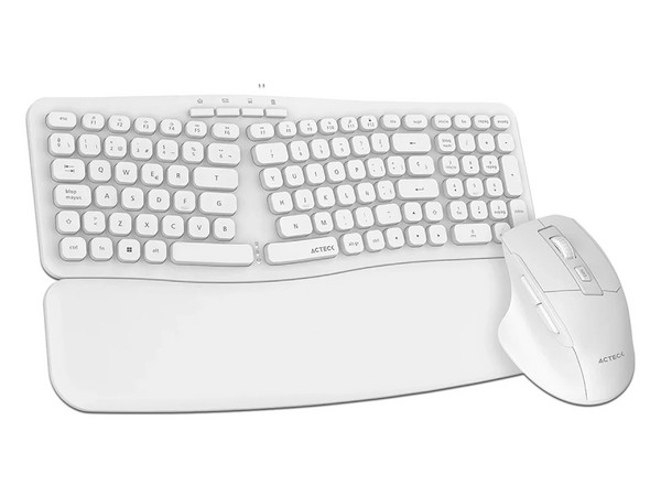 Kit de Teclado y Mouse Acteck Creator Ultra Confort MK650, Inalámbrico, Color Blanco.
