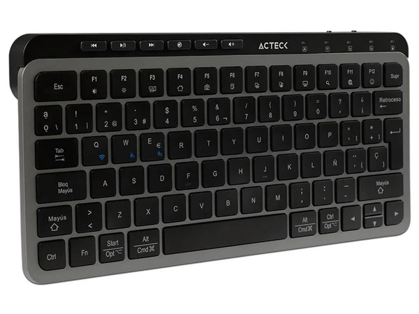Teclado Inalámbrico Acteck Inspire Krea TI750, 2.4Mhz, Bluetooth, USB A- USB C. Color Negro