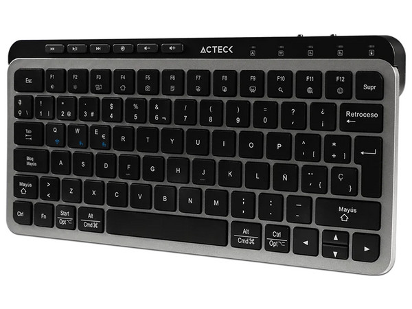 Teclado Inalámbrico Acteck Inspire Krea TI750, 2.4Mhz, Bluetooth, USB A- USB C. Color Negro