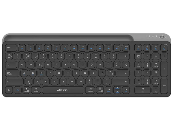 Teclado Acteck alámbrico con conexión USB, diseño resistente, teclas silenciosas y distribución en español