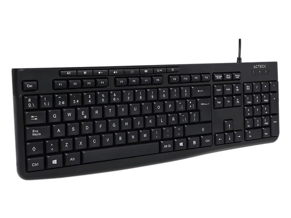 Teclado Acteck Inspire Prime TA222, Cable de 1.5m. Color Negro
