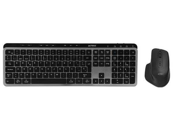 Kit de Teclado y Mouse Acteck Creator Krea MK755, Inalámbrico, Receptor Bluetooth, 2000DPI, Color Negro. Español