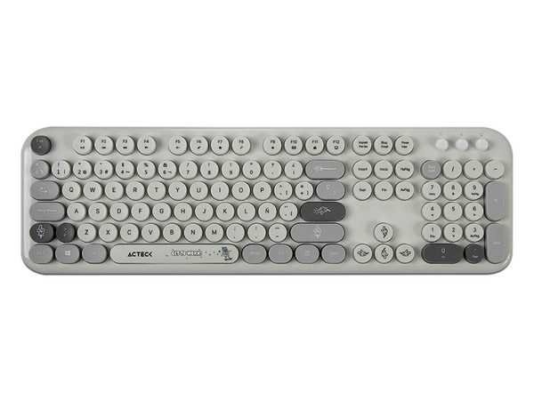 Kit de Teclado y Mouse Acteck Creator Chic K-Colors MK485, Receptor USB, Color Gris.