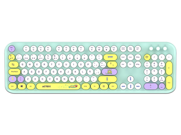Kit de Teclado y Mouse Acteck Creator Chic K-Colors MK485, Receptor USB, Color Azul.