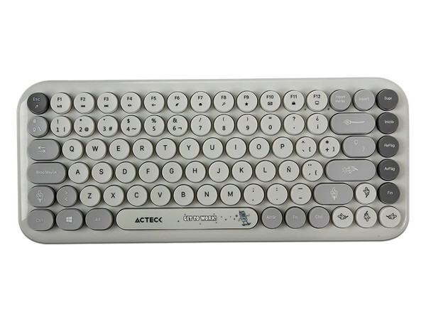 Kit de Teclado y Mouse Acteck Creator Chic K-Colors MK480, Receptor USB, Color Gris.