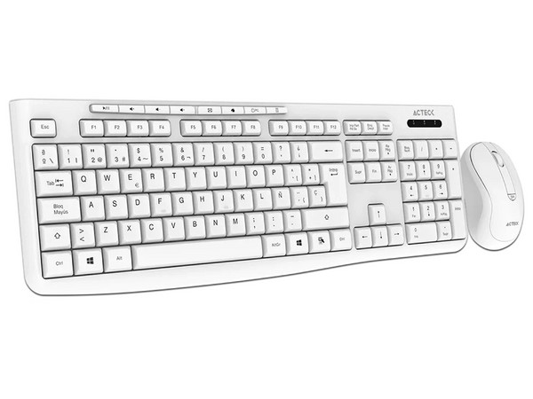 Kit de Teclado y Mouse Acteck Creator Prime MK225, Receptor USB, Color Blanco.
