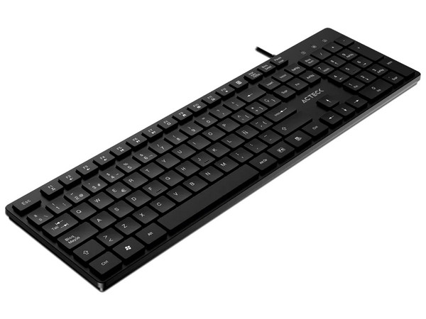 Teclado Alámbrico Acteck Vantage Aero TM545, USB, (Versión en Español). Color Negro.