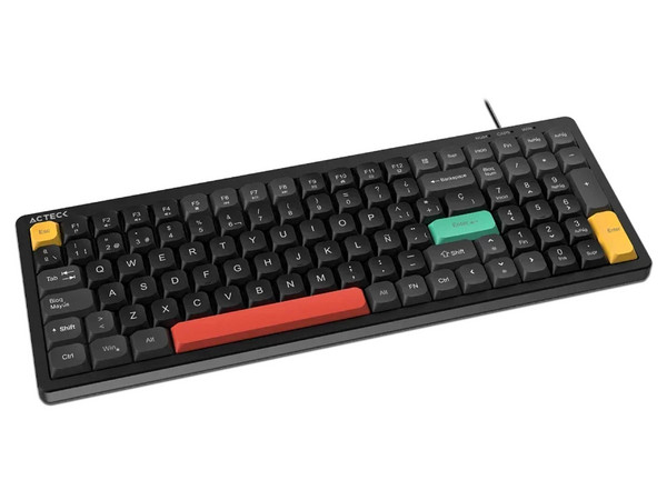 Teclado Gamer Acteck Techno Core TA780 Elite, Alámbrico, Retroiluminado RGB, USB. Color Negro. (Versión en Español).