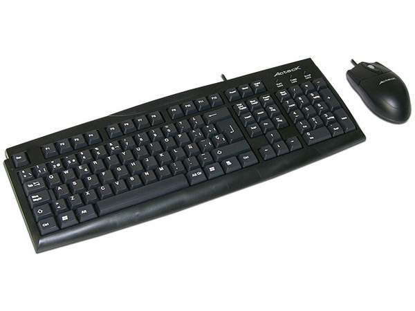 KIT Acteck AK-2000 de Teclado, Mouse y Bocinas. Color Negro