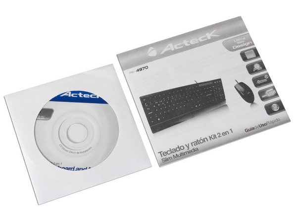 Teclado ps/2 y Mouse USB Acteck Slim AK-4970